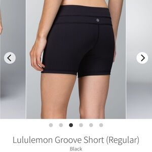 lululemon athletica Black Groove Bike Shorts